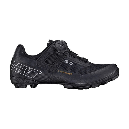 Chaussures VTT LEATT PROCLIP 6.0 ENDURANCE Noir – fond blanc, cadrage harmonisé
