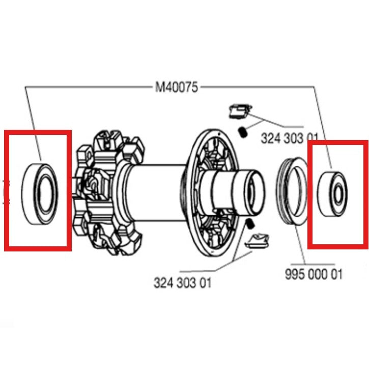 Kit 2 Roulements Moyeu MAVIC RR 608+6903