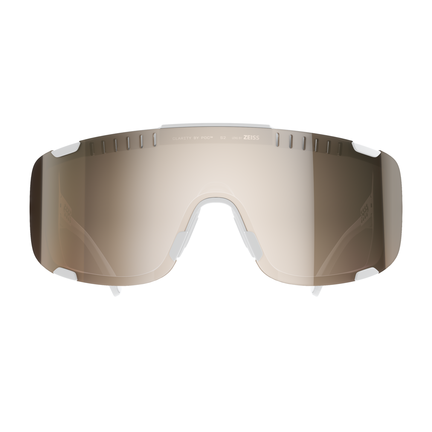 POC DEVOUR MID Brille Weiß Clarity Trail /Partly Sunny Silver Glas