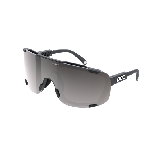 Lunettes POC DEVOUR MID Noir Verre Clarity Road Sunny Silver