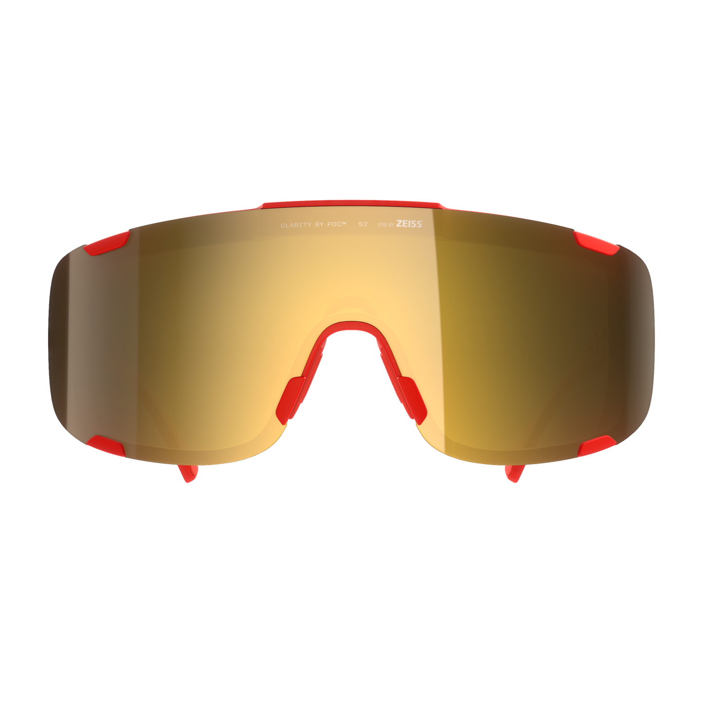 POC DEVOUR MID Brille Rot Glas Clarity Road Partly Sunny Gold