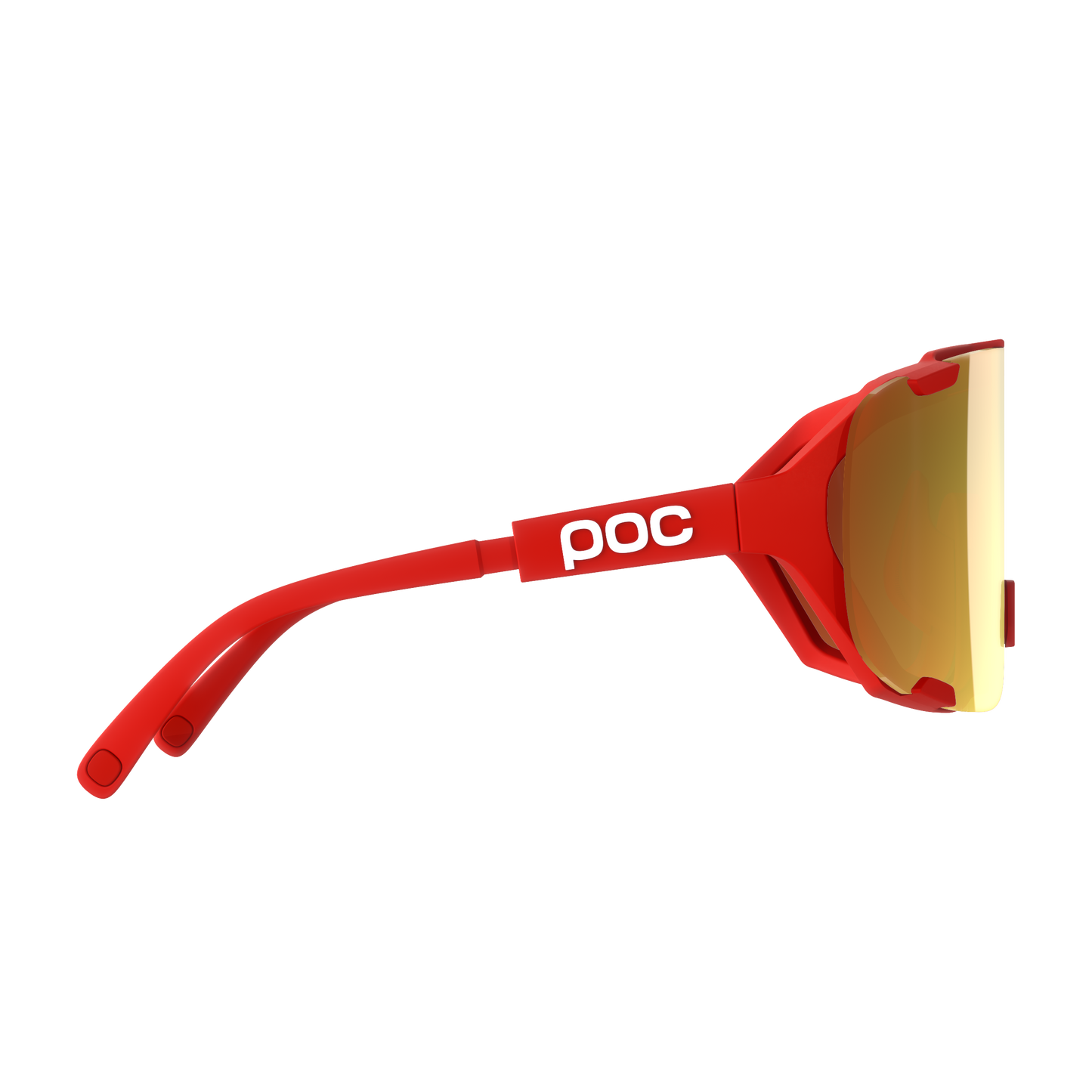 POC DEVOUR MID Brille Rot Glas Clarity Road Partly Sunny Gold