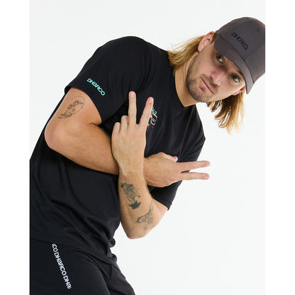 Trikot DHARCO TECH TEE EDDIE Kurzarm Schwarz