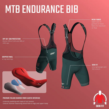 Kurze Trägerhose LEATT MTB ENDURANCE 6.0 Schwarz