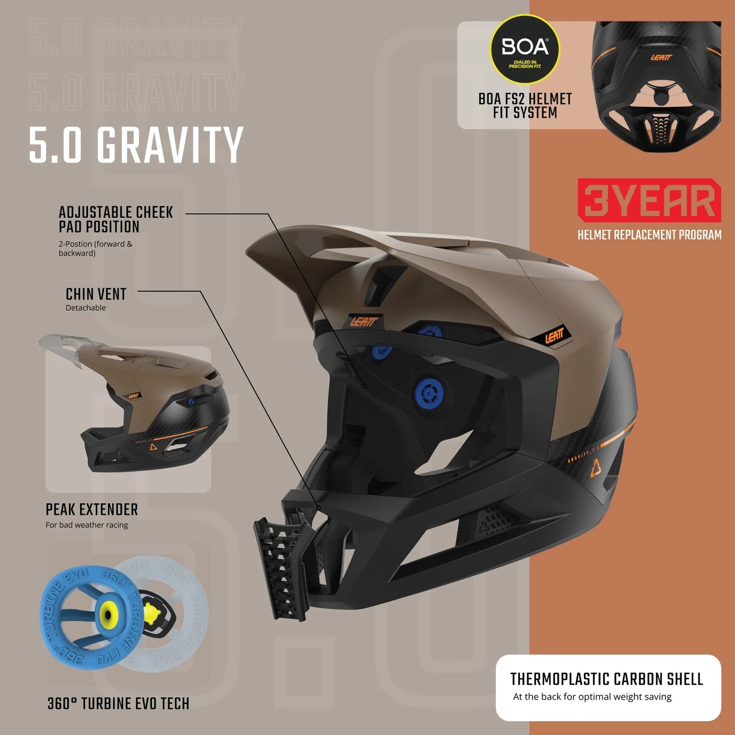 Casque VTT LEATT MTB GRAVITY 5.0 Bleu/Blanc