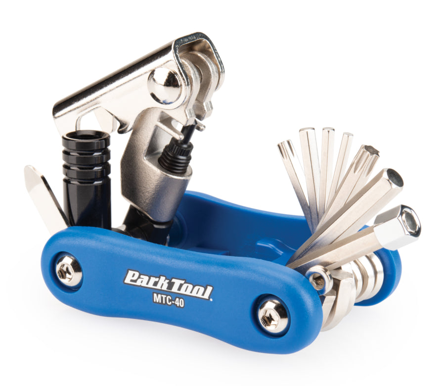 Park Tool MTC-40, aufgeklappt mit allen Werkzeugen