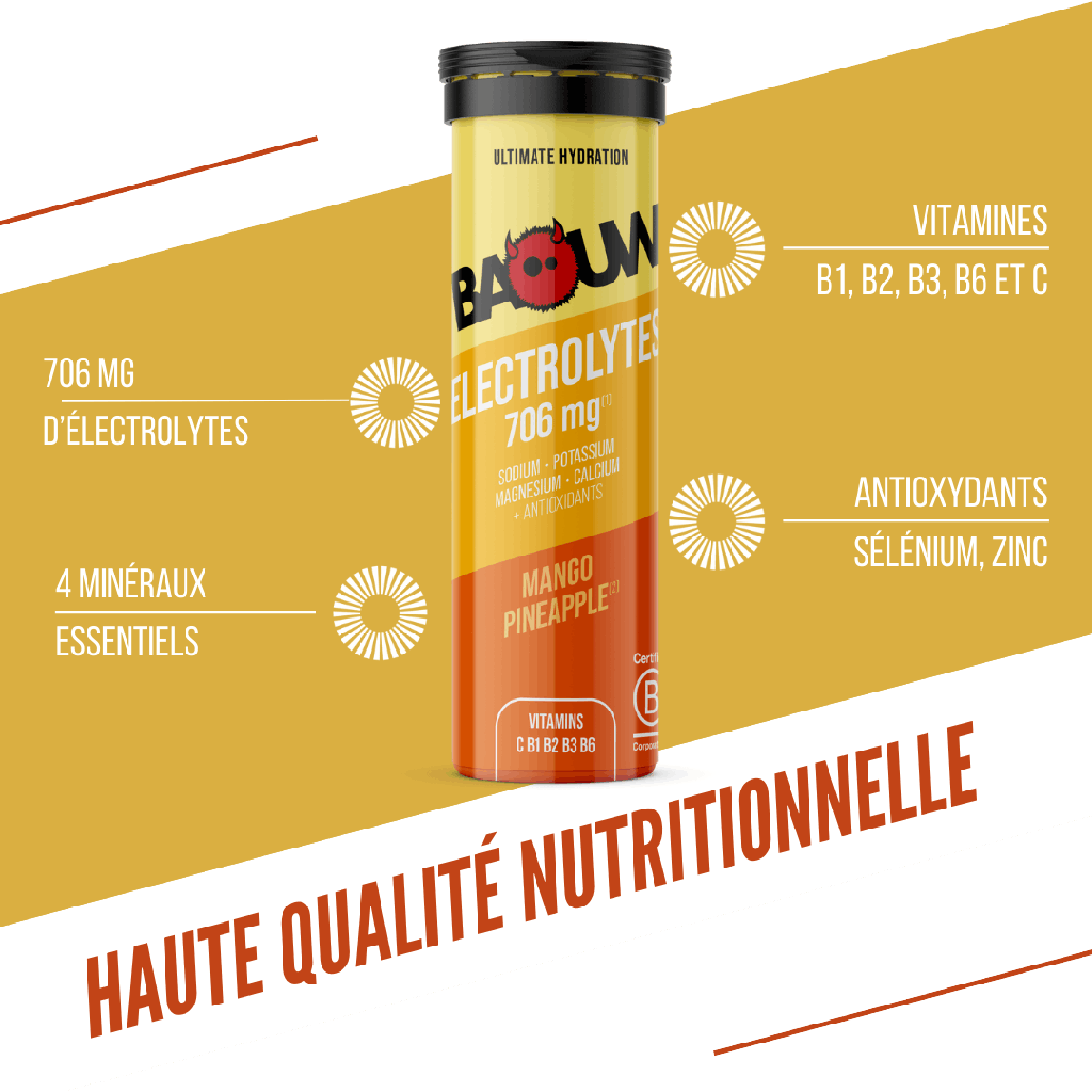 BAOUW Energy Drink (10er Tube) Mango/Ananas