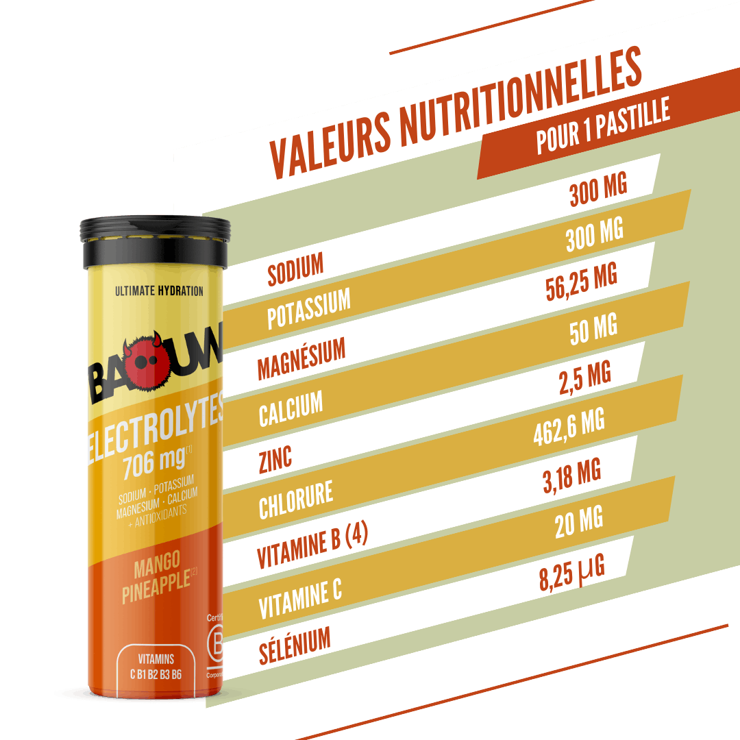 BAOUW Energy Drink (10er Tube) Mango/Ananas