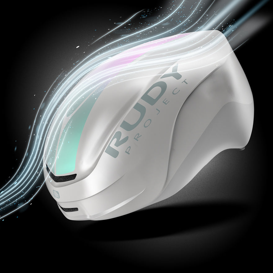 Straßenhelm RUDY PROJECT NYTRON PRO Weiß Iridescent Matt