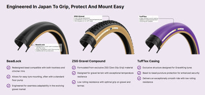 Pneu PANARACER GRAVELKING ZX TLR Tubeless Ready Marron