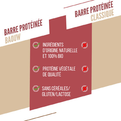 Proteinriegel BAOUW BIO EXTRA Rote Früchte/Cashew (50g)