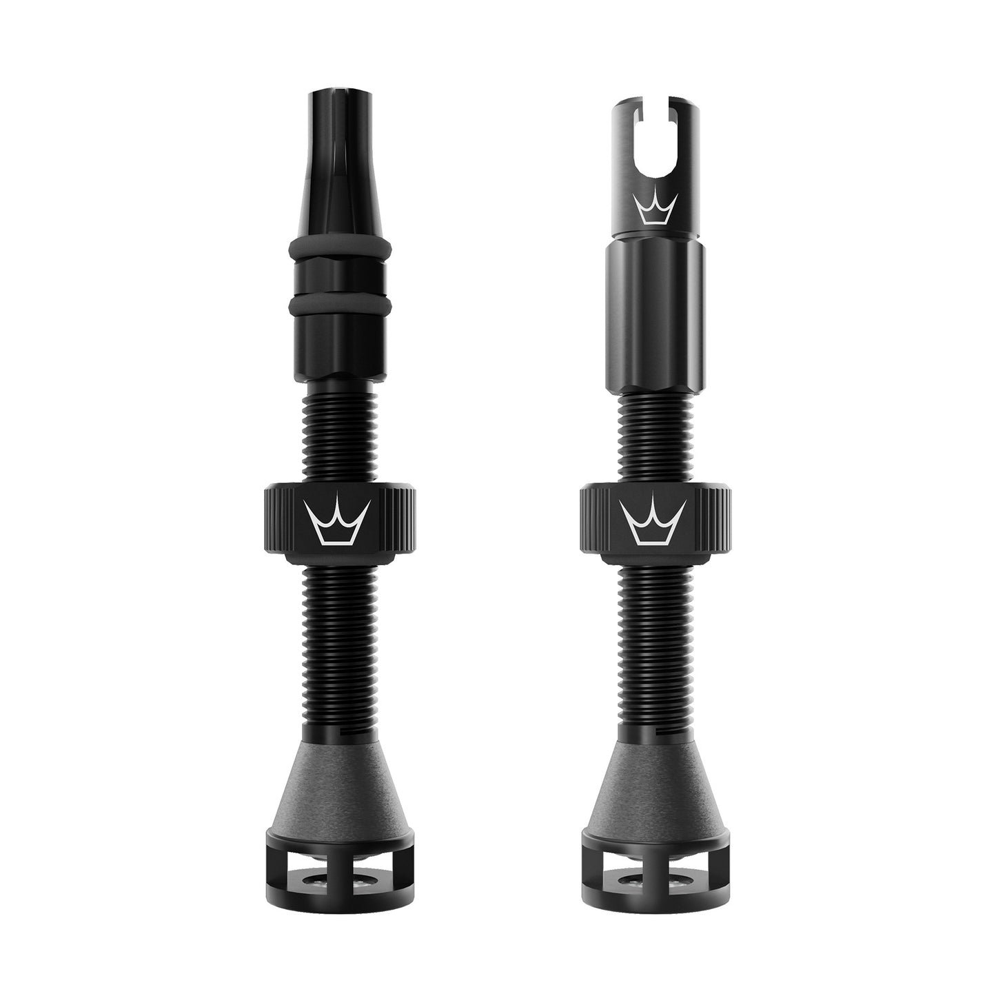 PEATY'S HOLESHOT FAST FLOW 60mm Tubeless-Ventile (x2) Schwarz