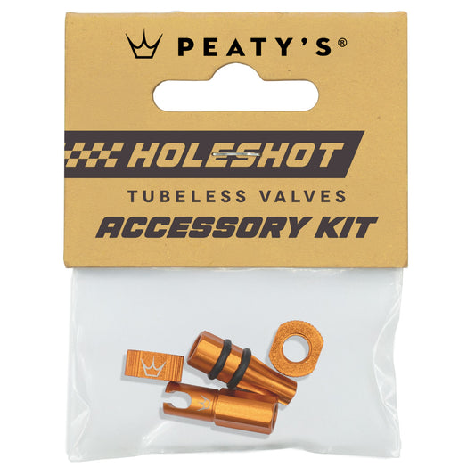Kit Bouchons et Ecrous de Valves PEATY'S HOLESHOT FAST FLOW Orange