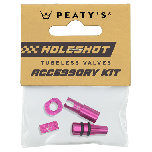 Kit Bouchons et Ecrous de Valves PEATY'S HOLESHOT FAST FLOW Rose