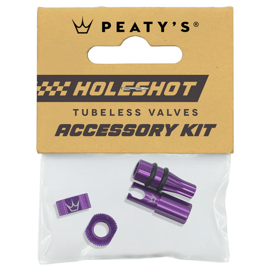 Kit Bouchons et Ecrous de Valves PEATY'S HOLESHOT FAST FLOW Violet