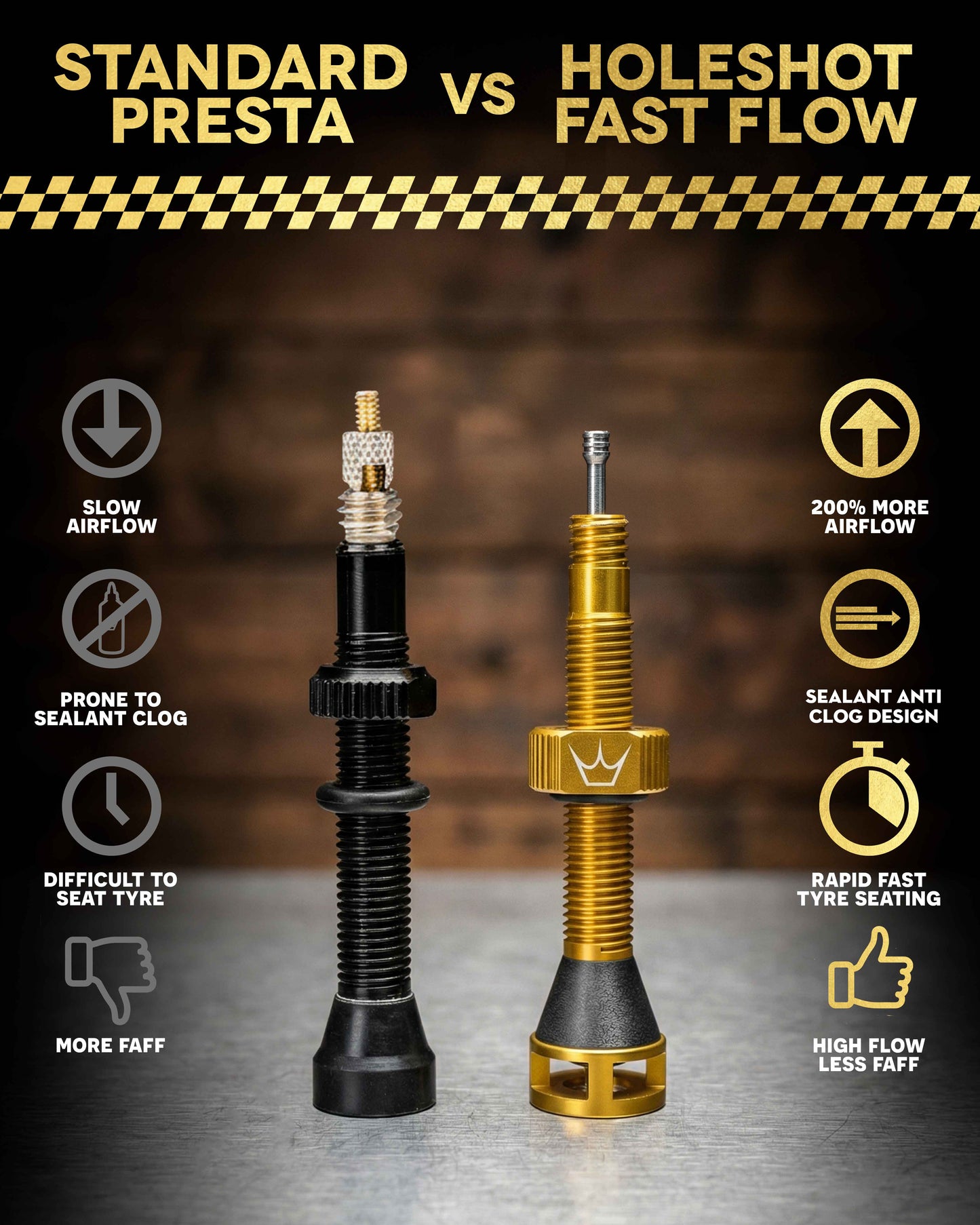 PEATY'S HOLESHOT FAST FLOW 60mm Tubeless-Ventile (x2) Rosa