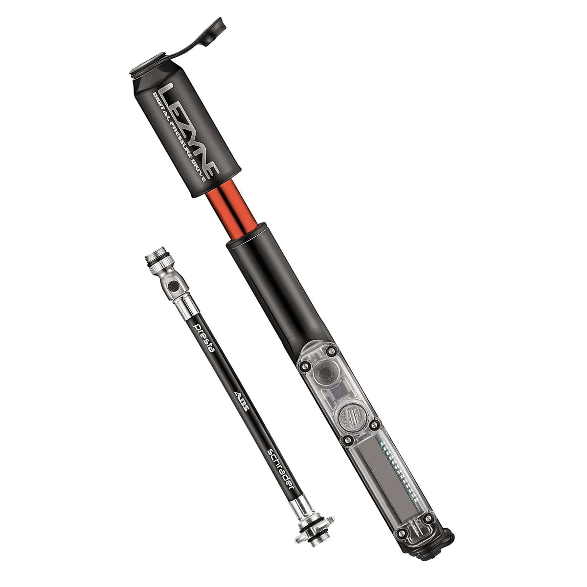LEZYNE CNC DIGITAL PRESSURE DRIVE Handpumpe Schwarz
