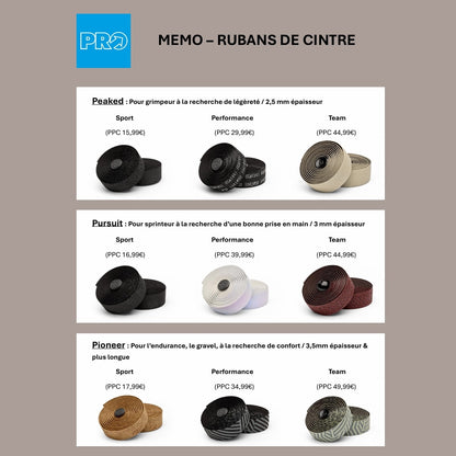 Ruban de Cintre PRO PURSUIT PERFORMANCE Noir Brillant