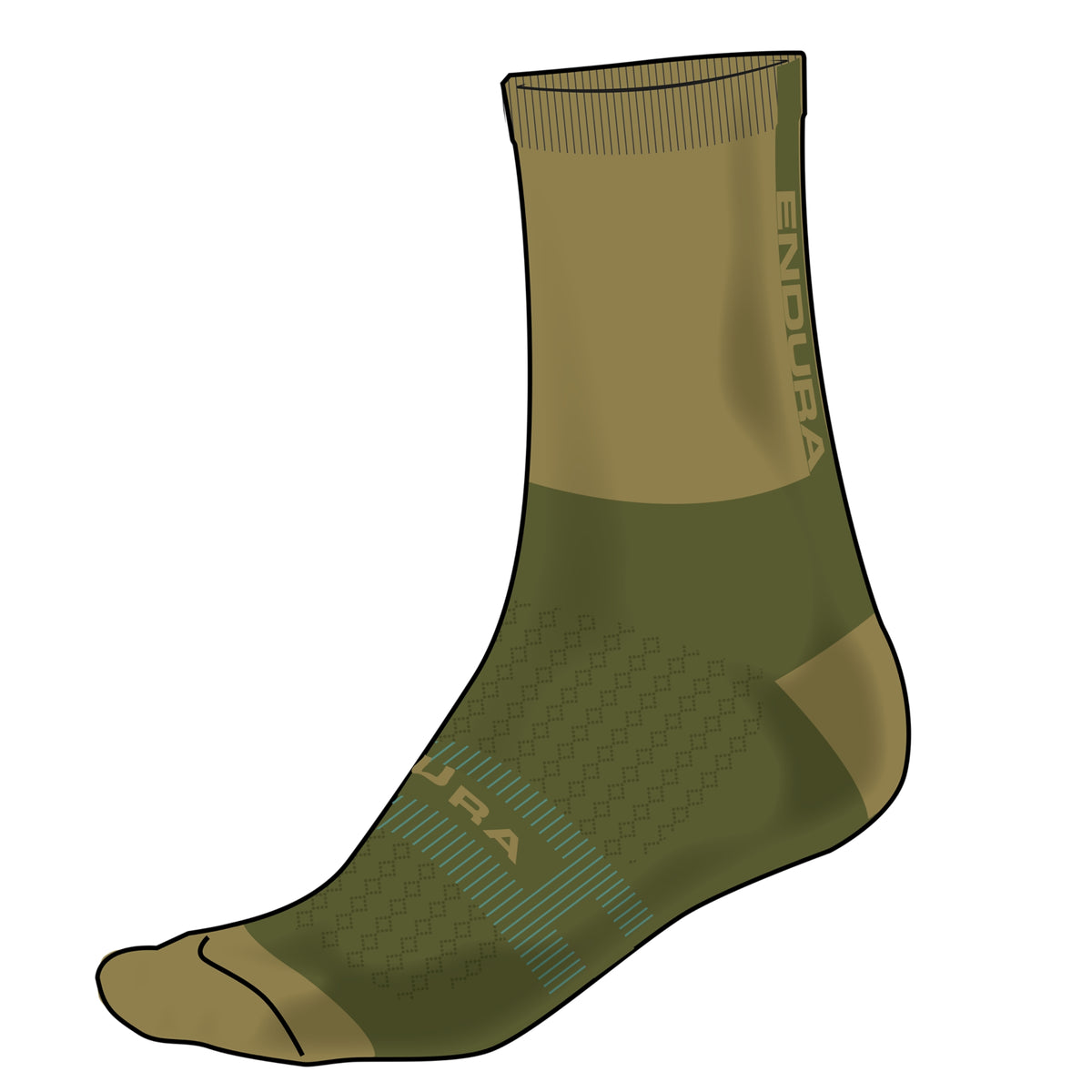 Socken ENDURA BAABAA MERINO WINTER Khaki