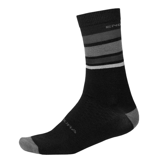 Chaussettes ENDURA BAABAA MERINO STRIPE Noir