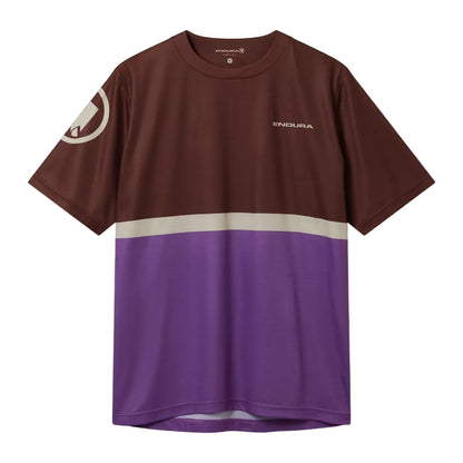 Trikot ENDURA SINGLETRACK CORE TEE II Kurzarm Braun/Lila
