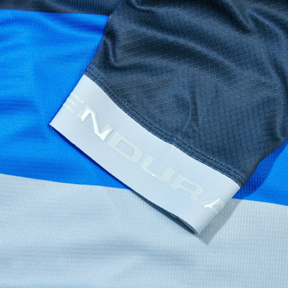 Maillot ENDURA FS260 PRINT Manches Courtes Bleu