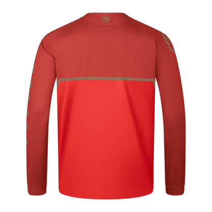 Trikot ENDURA CORE PRINTED Langarm Rot