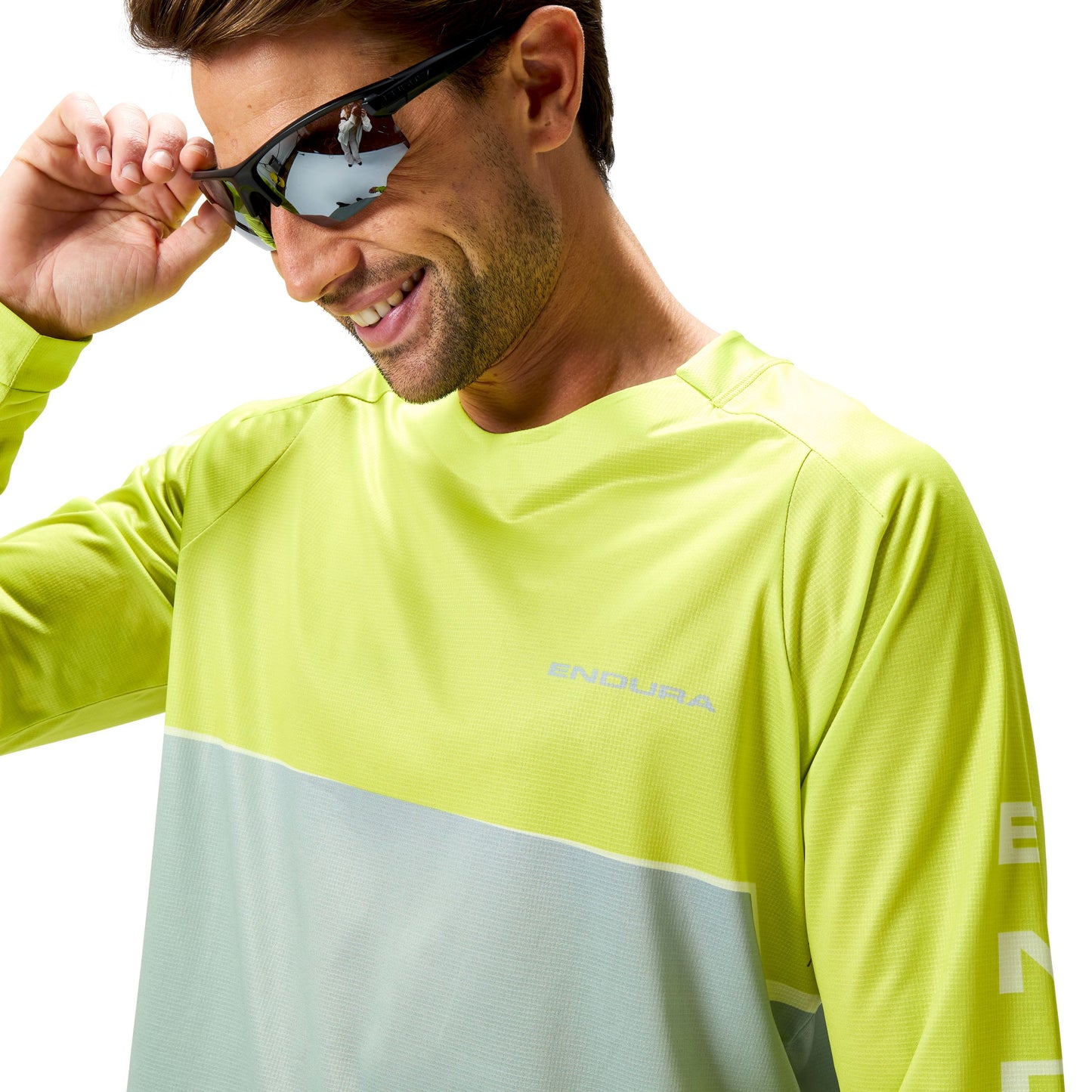 Maillot ENDURA CORE PRINTED Manches Longues Vert 2025
