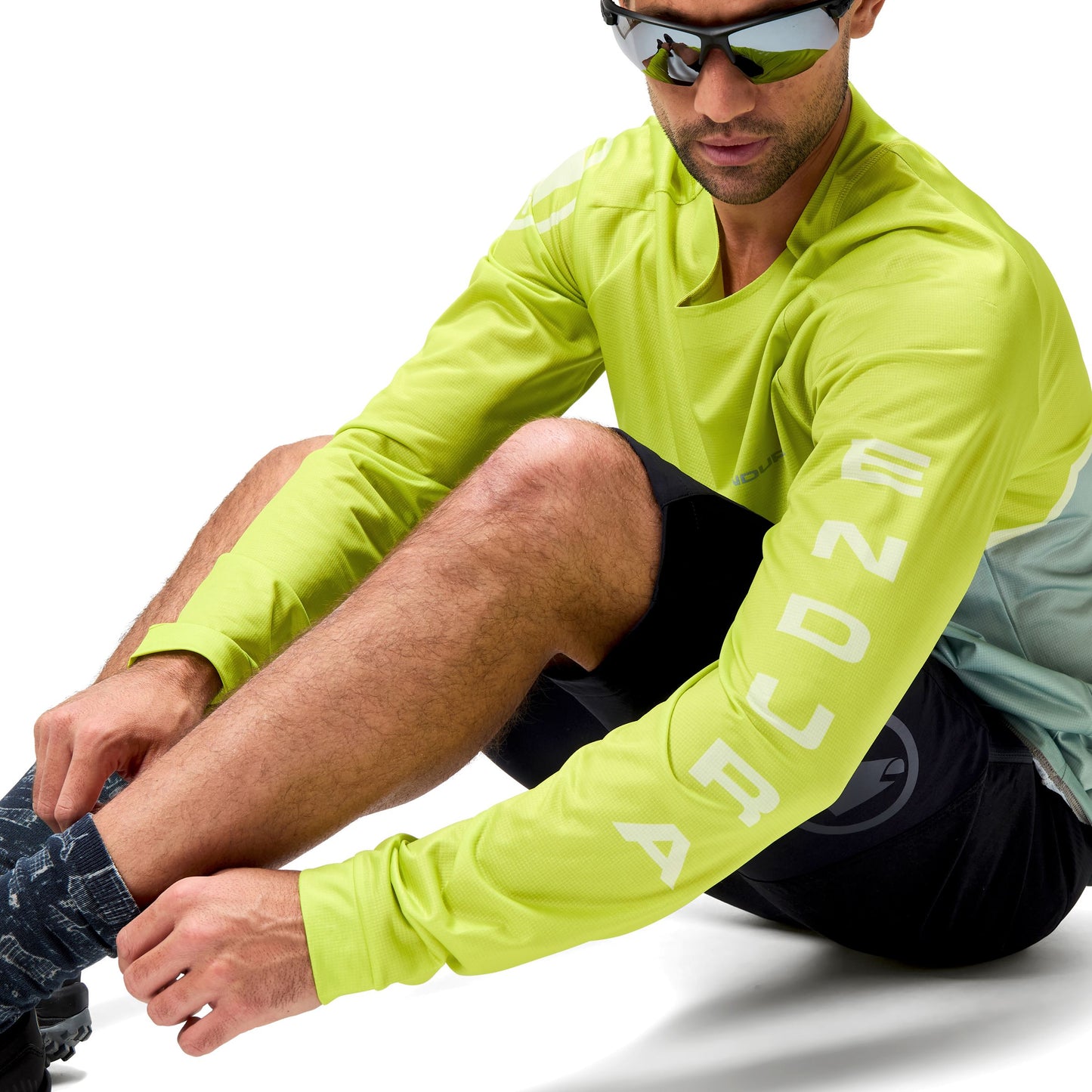 Maillot ENDURA CORE PRINTED Manches Longues Vert 2025