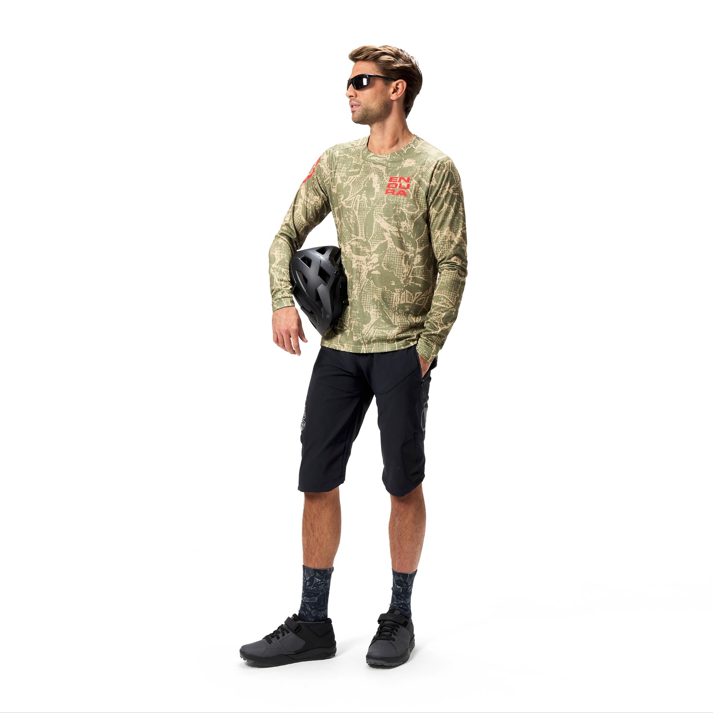 ENDURA LTD PRINTED Langarmtrikot Camo Khaki 2025