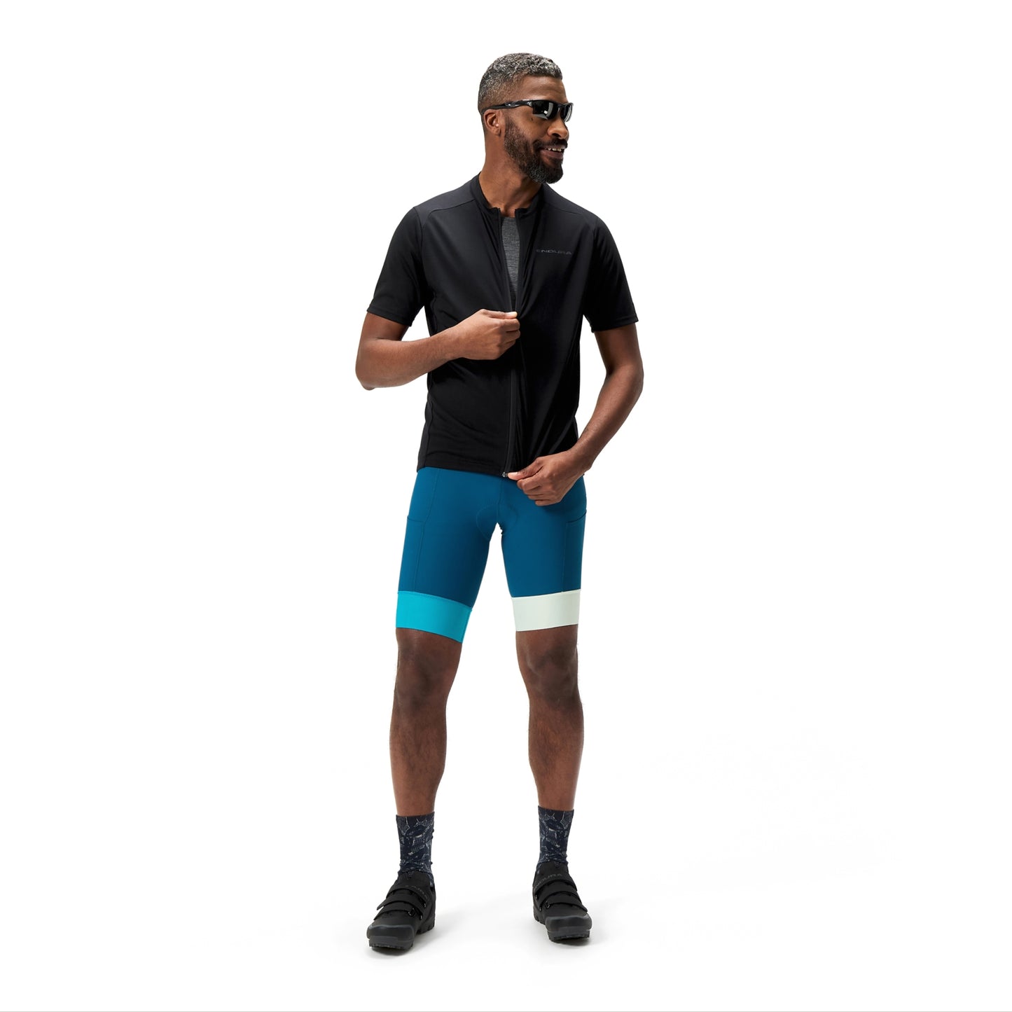 ENDURA LOOP ZIPPED Trikot Kurzarm Schwarz