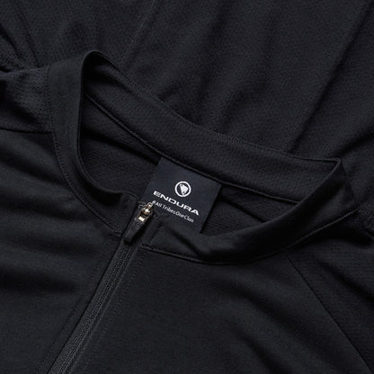 Trikot ENDURA LOOP ZIPPED Kurzarm Schwarz