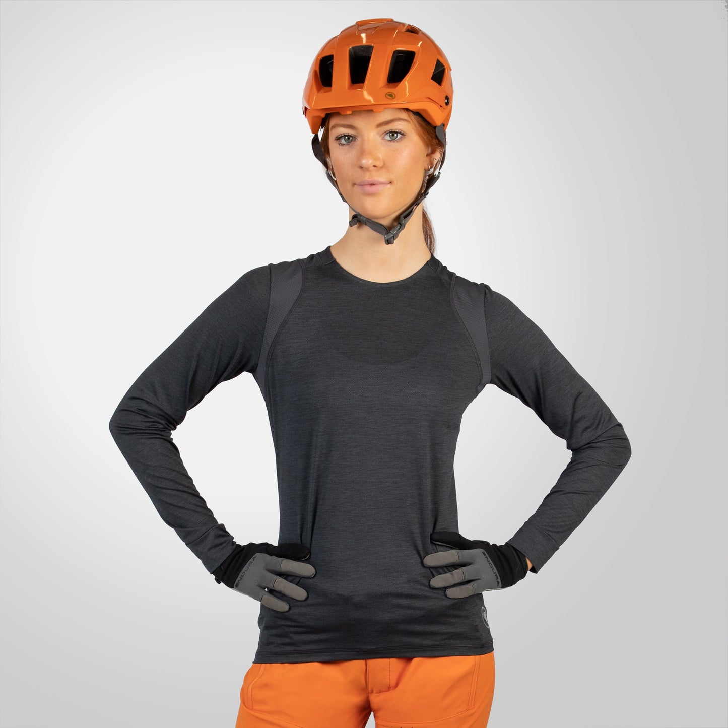Maillot ENDURA SINGLETRACK Manches Longues Femme Gris