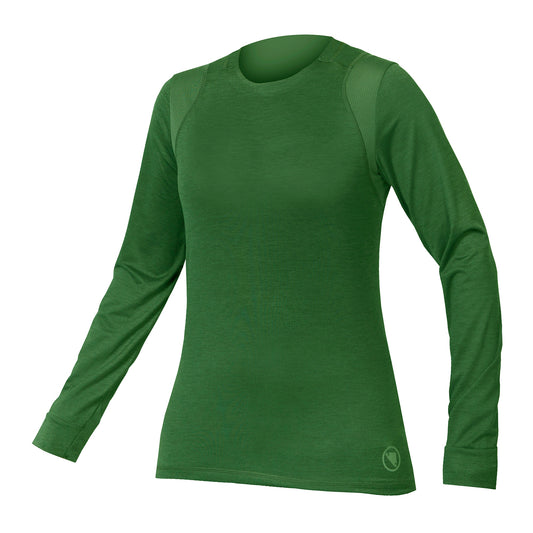Maillot ENDURA SINGLETRACK Manches Longues Femme Vert