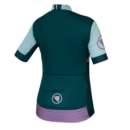 Trikot ENDURA FS260 PRINT Damen Kurzarm Grün/Violett