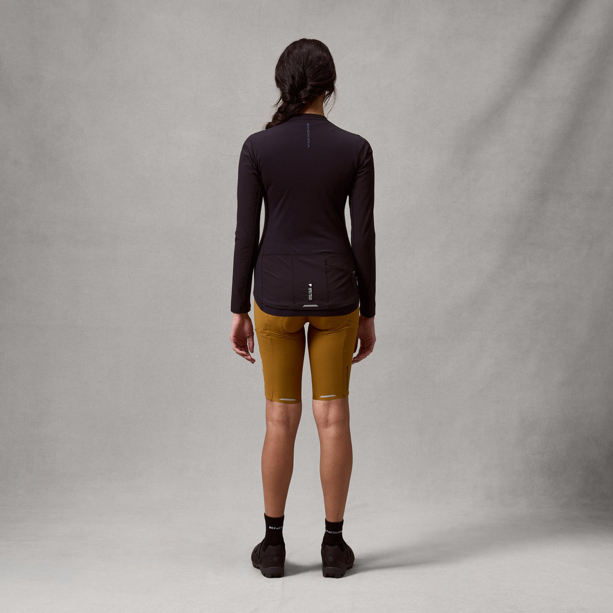 Trikot ENDURA ALLTRACK RIDE Lange Ärmel Damen Schwarz