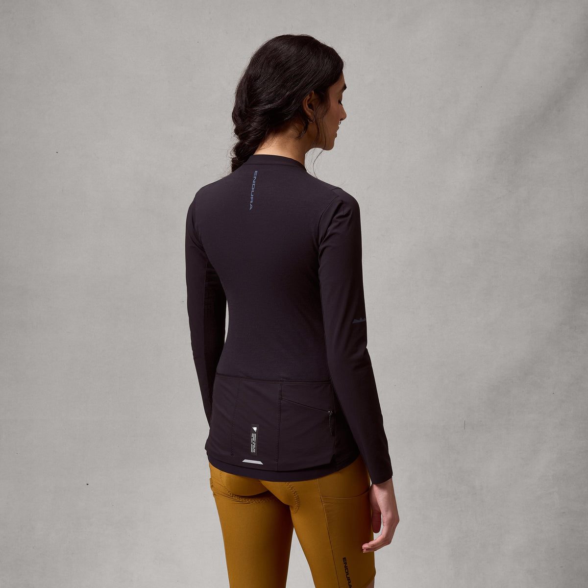 Trikot ENDURA ALLTRACK RIDE Lange Ärmel Damen Schwarz