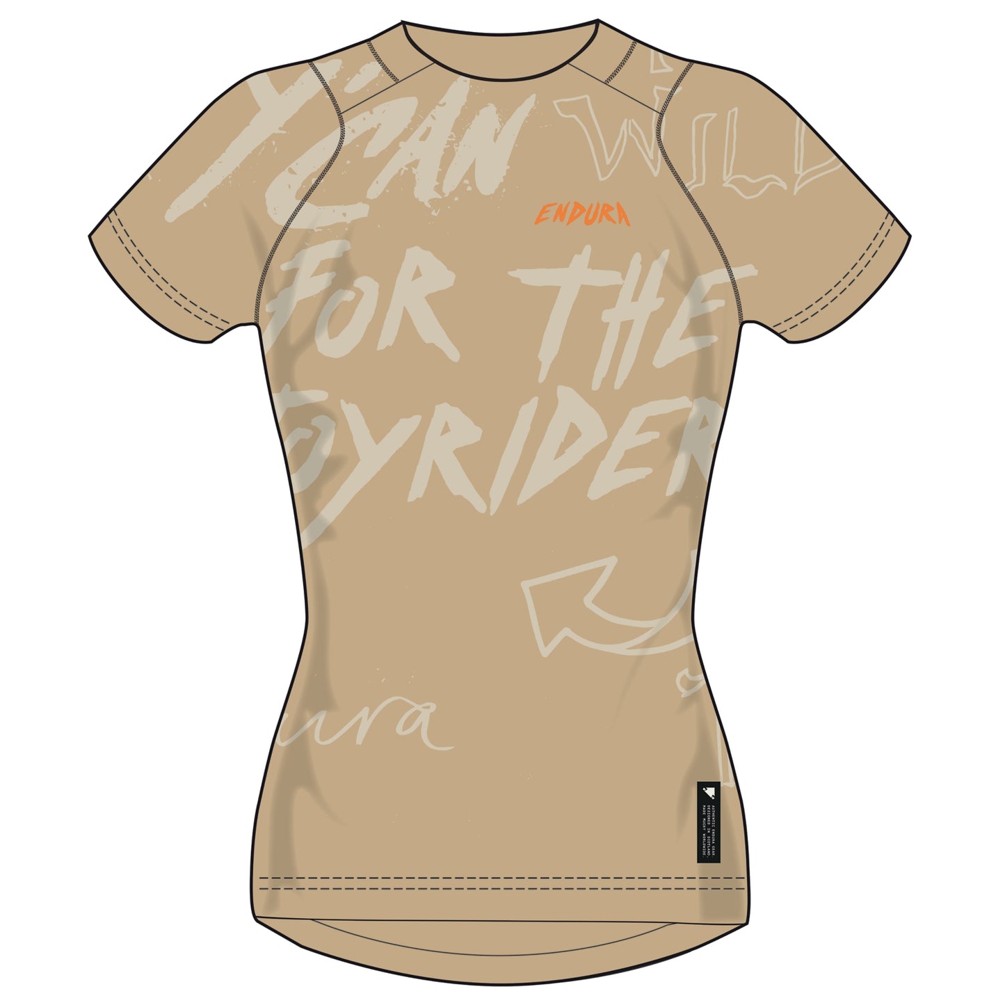 ENDURA SINGLETRACK PRINT Trikot Kurzarm Damen Sand