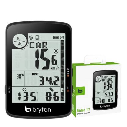 Compteur GPS BRYTON RIDER 17E — compteur et emballage de la version E