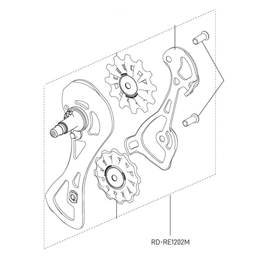 Chape de Dérailleur Arrière Complète CAMPAGNOLO CHORUS 12V