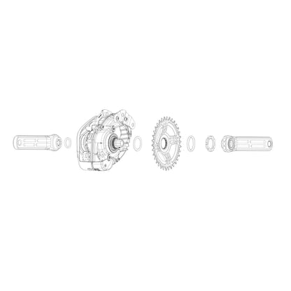 Mono-Kettenblatt ROTOR E-MTB BOSCH Direct Mount