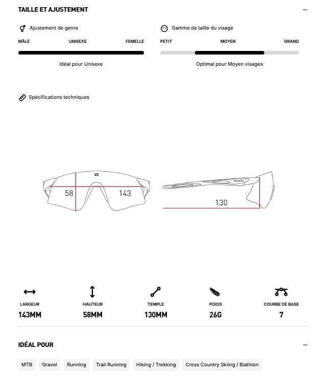 Lunettes RUDY PROJECT ASTRAL SPHERE Crystal Noir Verres POLAR 3FX POLARIZED Multilaser