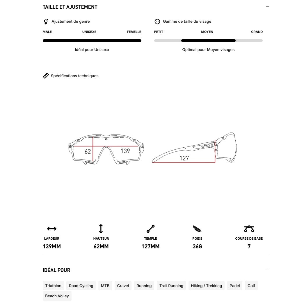 Lunettes RUDY PROJECT CUTLINE Crystal Ash Verres RP Optics Multilaser Sunset