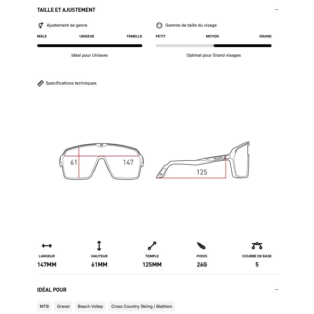 RUDY PROJECT SPINSHIELD Crystal Ash Brille RP Optics Gläser Multilaser Sunset