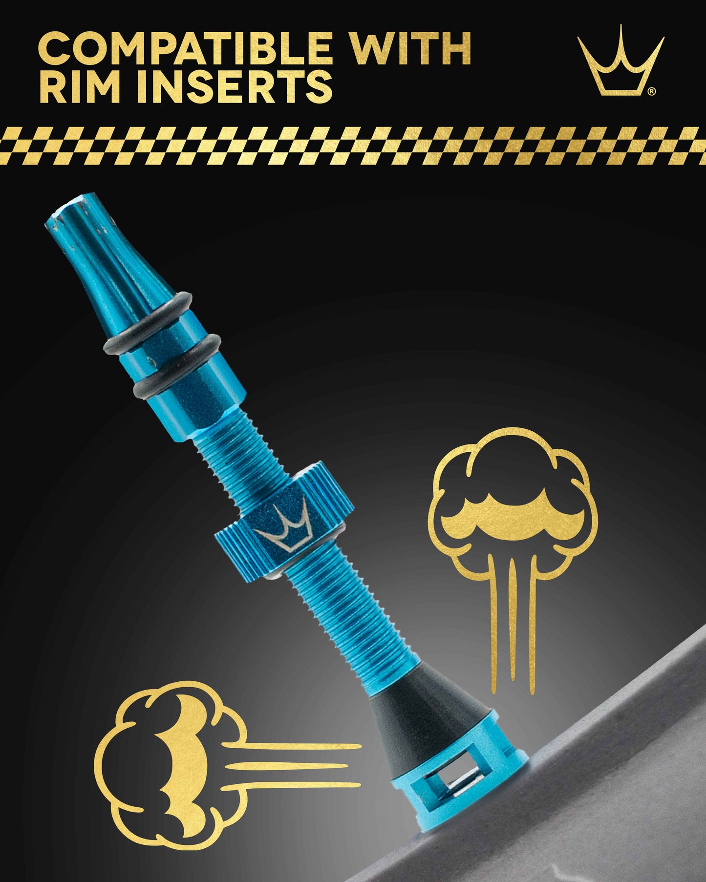 PEATY'S HOLESHOT FAST FLOW 60mm Tubeless-Ventile (x2) Rosa