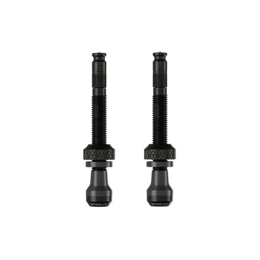 Lot de 2 Valves Tubeless SCHWALBE CLIK VALVE 60mm Noir