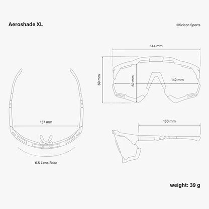 Brille SCICON AEROSHADE XL Weiß Iridium Blau