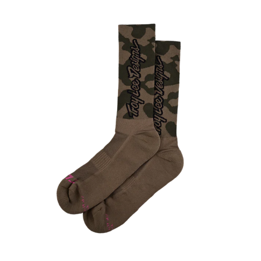 Chaussettes TROY LEE DESIGNS PERFORMANCE SCRUBLAND Camouflage Kaki