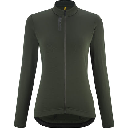Trikot MAVIC AKSIUM THERMO Damen Lange Ärmel Grün