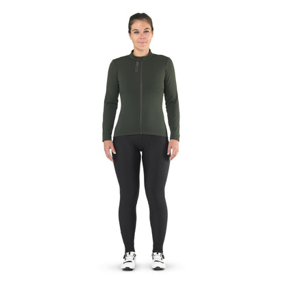 Trikot MAVIC AKSIUM THERMO Damen Lange Ärmel Grün